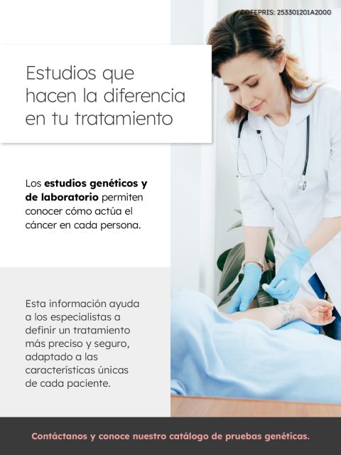 Cada estudio que realizamos evalúa tu tipo de cáncer, estado general y respuesta posible al tratamiento. Agenda tu consulta y descubre cómo nuestros estudios personalizados pueden mejorar tu tratamiento.

📞 Contáctanos llamando a 333 642 2939 o también 333 641 5081
📱 O mediante WhatsApp: wa.me/+3338086574 

🕐 Horarios de atención: De lunes a viernes 07:00 am - 20:00 pm, sábados de 09:00 am a 14:00 pm